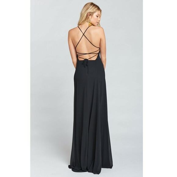 Show Me Your Mumu Women Black Godshaw Goddess Cami Classic Gown Dress Size L - Picture 5 of 5